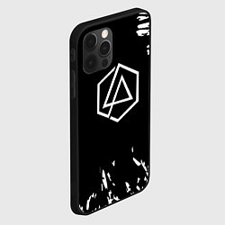 Чехол для iPhone 12 Pro Max Linkin park краски текстура рок, цвет: 3D-черный — фото 2