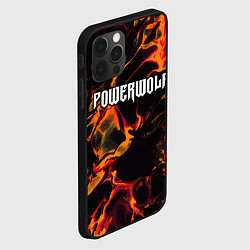 Чехол для iPhone 12 Pro Max Powerwolf red lava, цвет: 3D-черный — фото 2