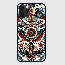 Чехол для iPhone 12 Pro Max Словенский паттерн, цвет: 3D-черный