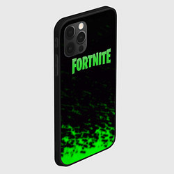 Чехол для iPhone 12 Pro Max Fortnite краски зелёные, цвет: 3D-черный — фото 2