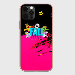 Чехол для iPhone 12 Pro Max Fall Guys kids color, цвет: 3D-светло-розовый