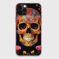 Чехол для iPhone 12 Pro Max Bright colors and skull, цвет: 3D-светло-розовый