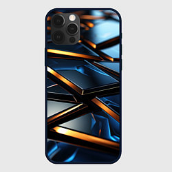 Чехол для iPhone 12 Pro Max Объемные блестящие плиты, цвет: 3D-черный