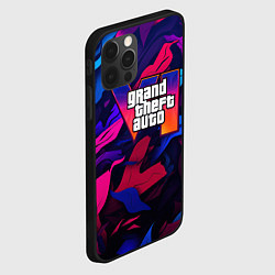 Чехол для iPhone 12 Pro Max Gta лого камуфляж яркие листья, цвет: 3D-черный — фото 2