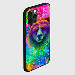 Чехол для iPhone 12 Pro Max Цветной медведь, цвет: 3D-черный — фото 2
