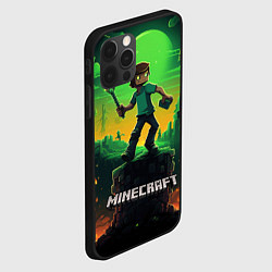 Чехол для iPhone 12 Pro Max Персонаж в мире Minecraft, цвет: 3D-черный — фото 2