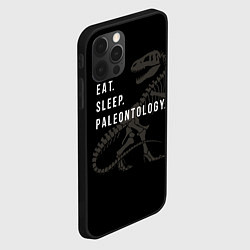 Чехол для iPhone 12 Pro Max Eat sleep paleontology, цвет: 3D-черный — фото 2