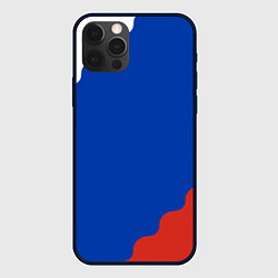 Чехол iPhone 12 Pro Max Триколор диагональный волнистый