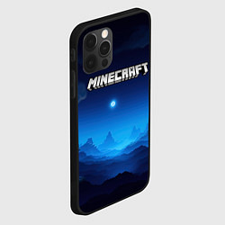Чехол для iPhone 12 Pro Max Minecraft logo night, цвет: 3D-черный — фото 2