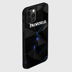 Чехол для iPhone 12 Pro Max Palworld лого на черном стильном фоне, цвет: 3D-черный — фото 2