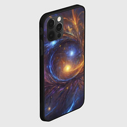 Чехол для iPhone 12 Pro Max Открытая манипура чакра - космическая, цвет: 3D-черный — фото 2