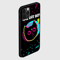 Чехол для iPhone 12 Pro Max Fall Out Boy - rock star cat, цвет: 3D-черный — фото 2