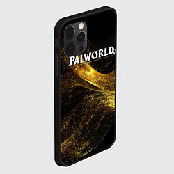 Чехол для iPhone 12 Pro Max Palworld логотип золотая пыльца, цвет: 3D-черный — фото 2