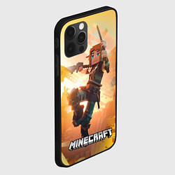 Чехол для iPhone 12 Pro Max Персонаж Minecraft ниндзя, цвет: 3D-черный — фото 2