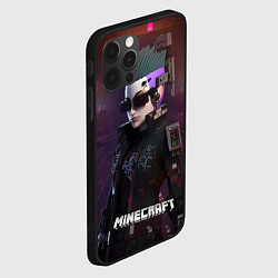 Чехол для iPhone 12 Pro Max Minecraft matrix woman, цвет: 3D-черный — фото 2