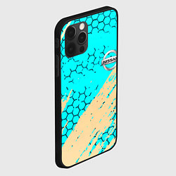 Чехол для iPhone 12 Pro Max Nissan текстура краски, цвет: 3D-черный — фото 2