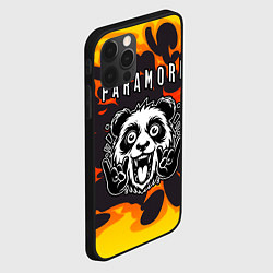 Чехол для iPhone 12 Pro Max Paramore рок панда и огонь, цвет: 3D-черный — фото 2