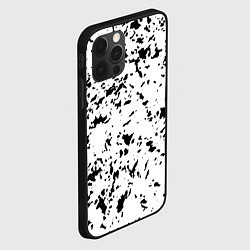 Чехол для iPhone 12 Pro Max Белый с чёрными пятнышками, цвет: 3D-черный — фото 2