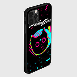Чехол для iPhone 12 Pro Max Rolling Stones - rock star cat, цвет: 3D-черный — фото 2