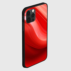 Чехол для iPhone 12 Pro Max Красная волна, цвет: 3D-черный — фото 2