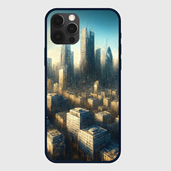 Чехол для iPhone 12 Pro Max Разрушенный апокалиптический город, цвет: 3D-черный