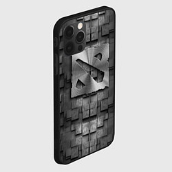 Чехол для iPhone 12 Pro Max Dota - metal texture, цвет: 3D-черный — фото 2