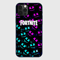 Чехол для iPhone 12 Pro Max Marshmello neon fortnite, цвет: 3D-черный