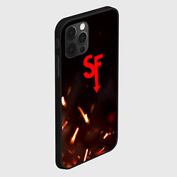 Чехол для iPhone 12 Pro Max Sally face искры огня, цвет: 3D-черный — фото 2