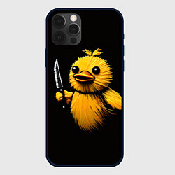 Чехол для iPhone 12 Pro Max Утка с ножом мем, цвет: 3D-черный