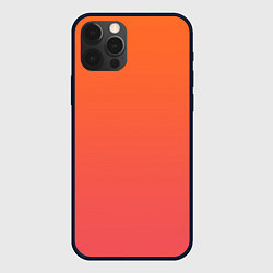 Чехол для iPhone 12 Pro Max Градиент оранжево-розовый, цвет: 3D-черный