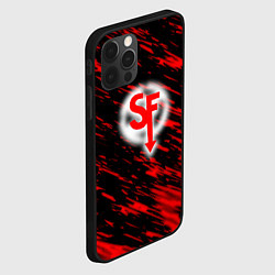 Чехол для iPhone 12 Pro Max Sally face красные искры, цвет: 3D-черный — фото 2