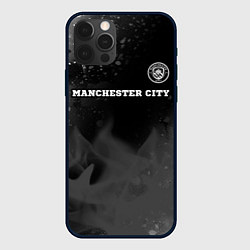 Чехол iPhone 12 Pro Max Manchester City sport на темном фоне посередине