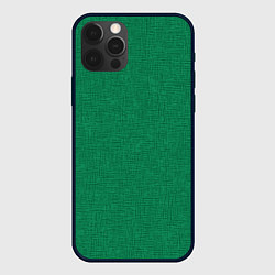 Чехол для iPhone 12 Pro Max Текстура зелёный однотонный, цвет: 3D-черный