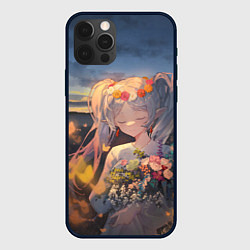 Чехол для iPhone 12 Pro Max Sousou no Frieren Фрирен smile, цвет: 3D-черный