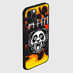 Чехол для iPhone 12 Pro Max HIM рок панда и огонь, цвет: 3D-черный — фото 2