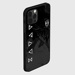 Чехол для iPhone 12 Pro Max Ведьмак - знаки начальной магии, цвет: 3D-черный — фото 2