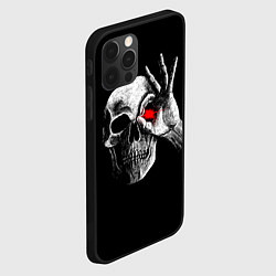 Чехол для iPhone 12 Pro Max Скелет светящийся глаз, цвет: 3D-черный — фото 2
