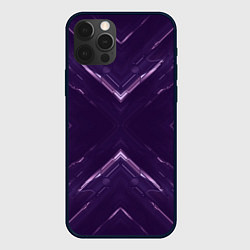 Чехол для iPhone 12 Pro Max Космические треугольники икс, цвет: 3D-черный