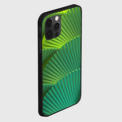 Чехол для iPhone 12 Pro Max Объемные веерные столбики, цвет: 3D-черный — фото 2