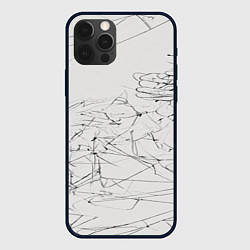 Чехол для iPhone 12 Pro Max Каракули, цвет: 3D-черный