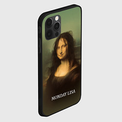 Чехол для iPhone 12 Pro Max Лиза в понедельник - Мона Лиза, цвет: 3D-черный — фото 2