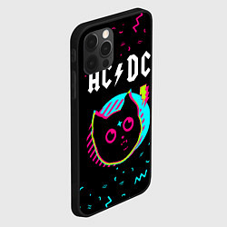 Чехол для iPhone 12 Pro Max AC DC - rock star cat, цвет: 3D-черный — фото 2