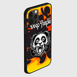 Чехол для iPhone 12 Pro Max Deep Purple рок панда и огонь, цвет: 3D-черный — фото 2