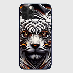 Чехол для iPhone 12 Pro Max Абстракция: тигр, цвет: 3D-черный