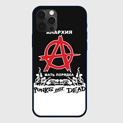 Чехол для iPhone 12 Pro Max Анархия - Punks not dead, цвет: 3D-черный