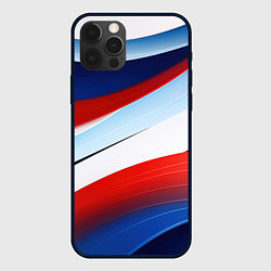 Чехол для iPhone 12 Pro Max Волнистая абстракция в стиле минимализм, цвет: 3D-черный