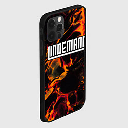 Чехол для iPhone 12 Pro Max Lindemann red lava, цвет: 3D-черный — фото 2