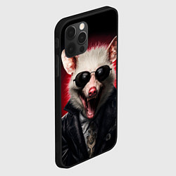 Чехол для iPhone 12 Pro Max Крутой опоссум, цвет: 3D-черный — фото 2
