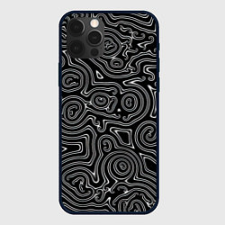Чехол для iPhone 12 Pro Max Лабиринт из жидкого металла, цвет: 3D-черный
