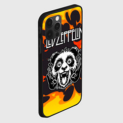 Чехол для iPhone 12 Pro Max Led Zeppelin рок панда и огонь, цвет: 3D-черный — фото 2